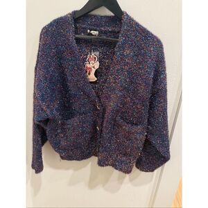 Disney For Macy's Women's Fuzzy Minnie Majorette Cardigan Multicolor Medium NWT